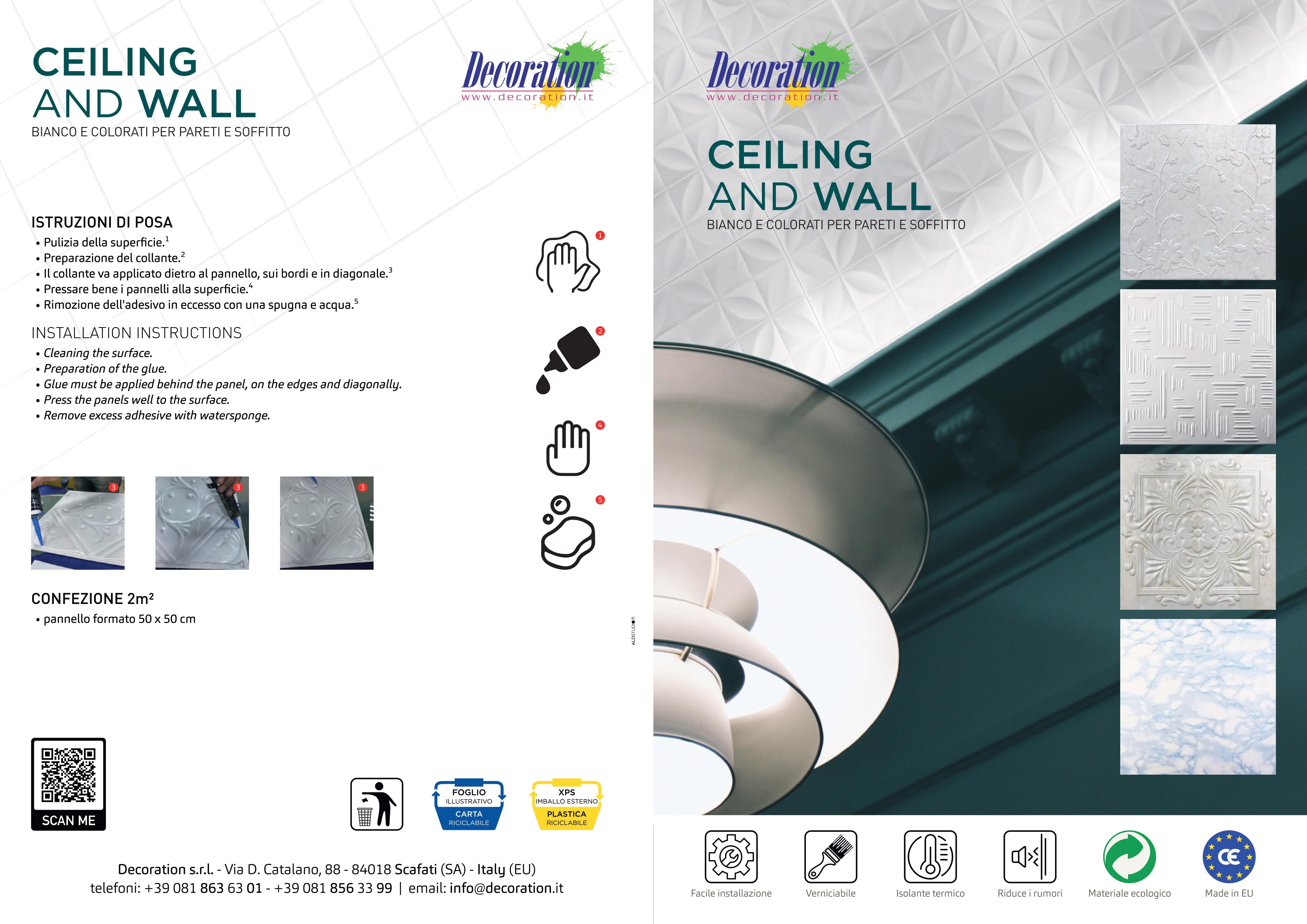 PANNELLO DECORATIVO IN XPS 50X50cm Codice:WHITE99