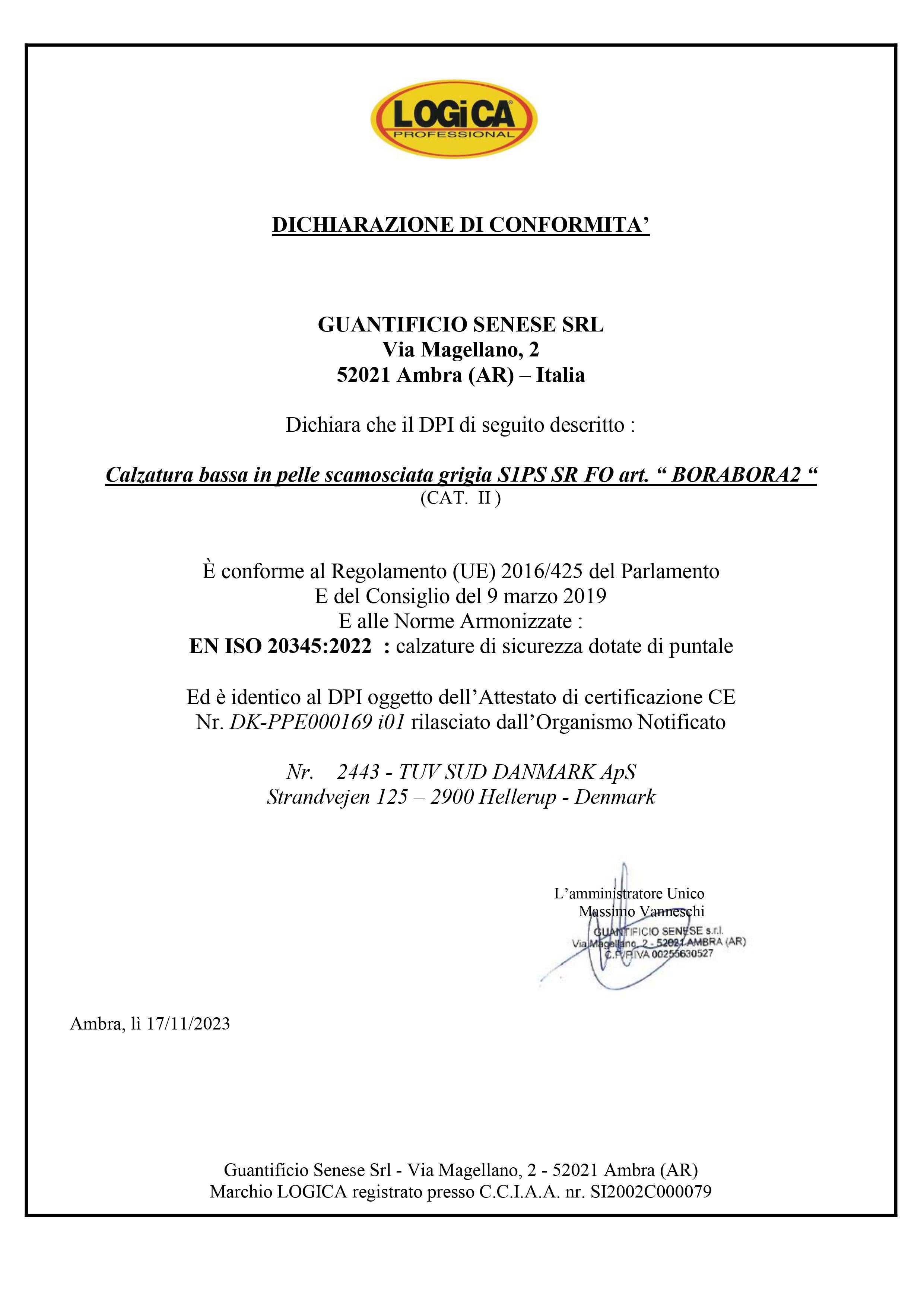 LOGICA - Scarpa Antifortunistica BORABORA2 S1PS