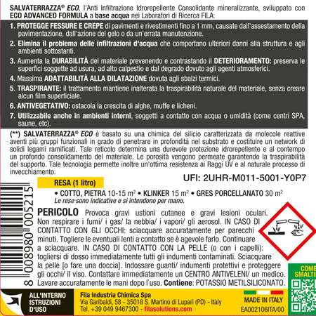 FILA - SALVATERRAZZA (ECO) L'Anti Infiltrazione Consolidante Traspirante 1L