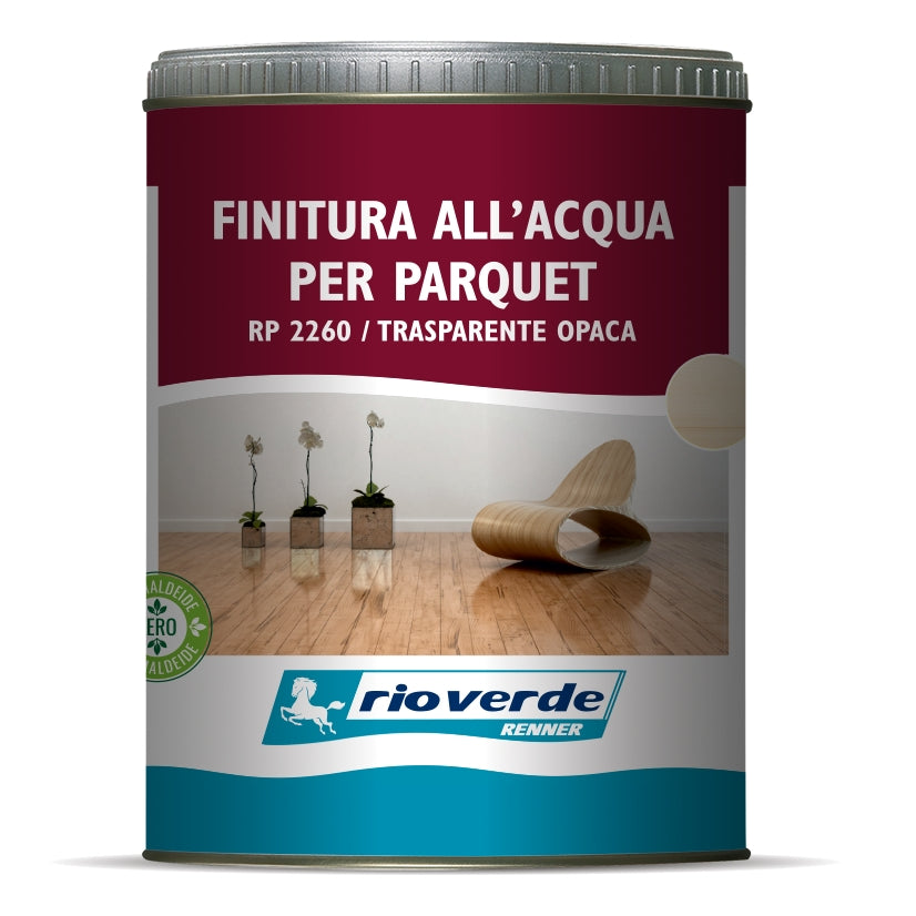 RIO VERDE - FINITURA PER PARQUET ALL'ACQUA TRASPARENTE OPACA RP2260 - 750 ml