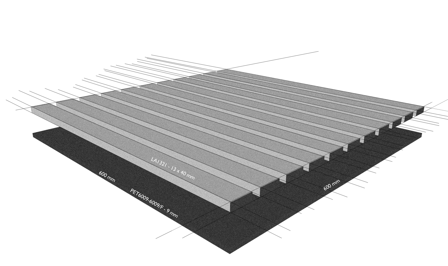 DOGA ARD - SERIE QUADRO LA1321-60 su PET 6009 - Noce 21934 - BOX: 4PZ