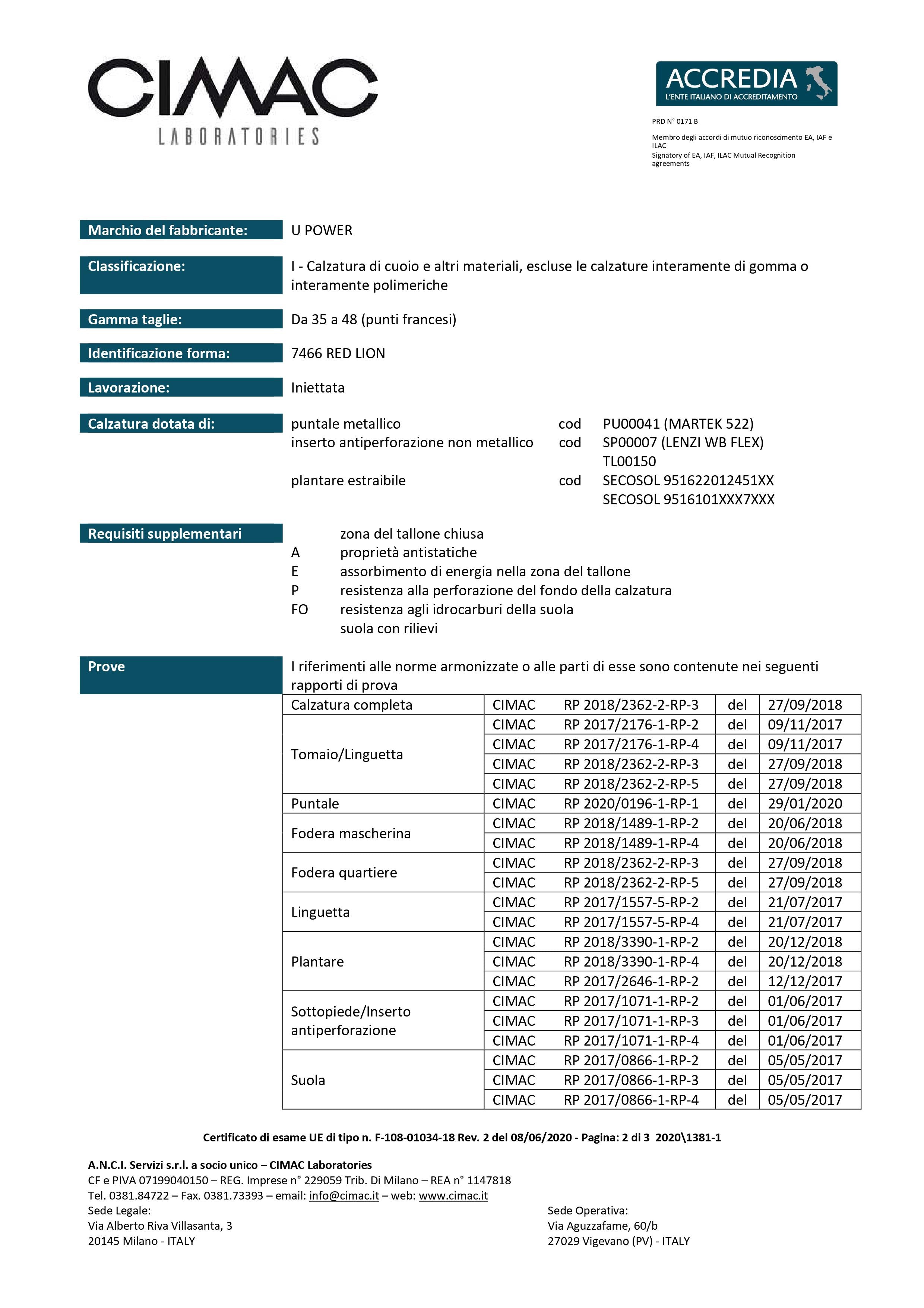 U-POWER - Scarpa Antifortunistica RL 20386 Mod: YELLOW