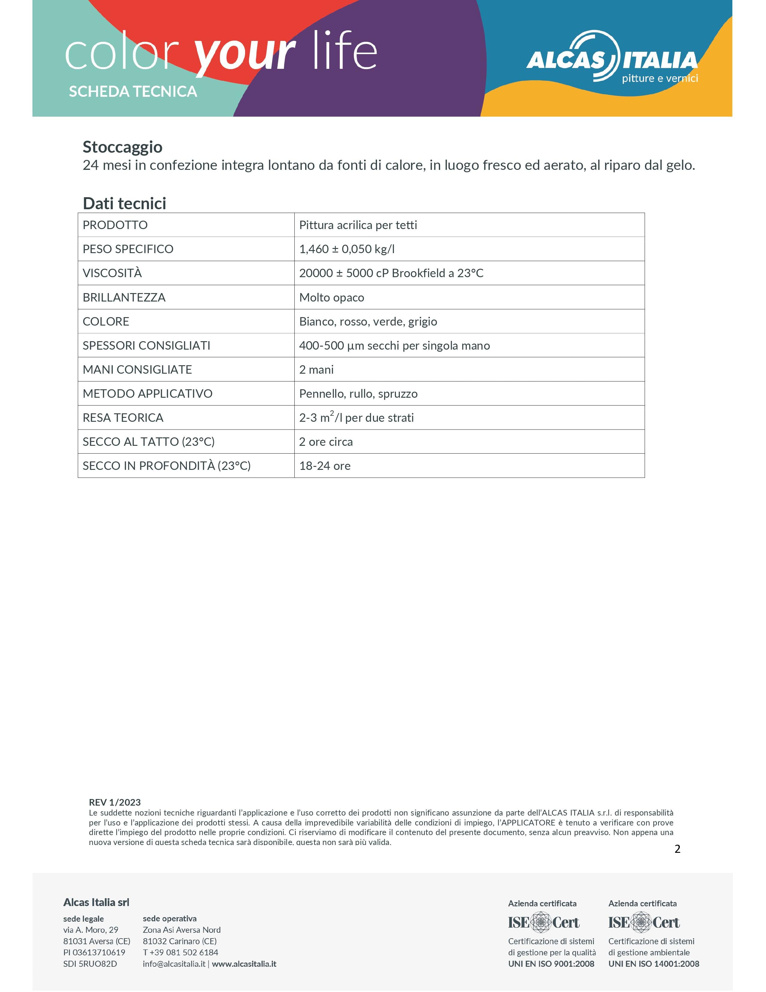 TETTOFLASH - Guaina Acrilica Bianco 14LT - ALCAS