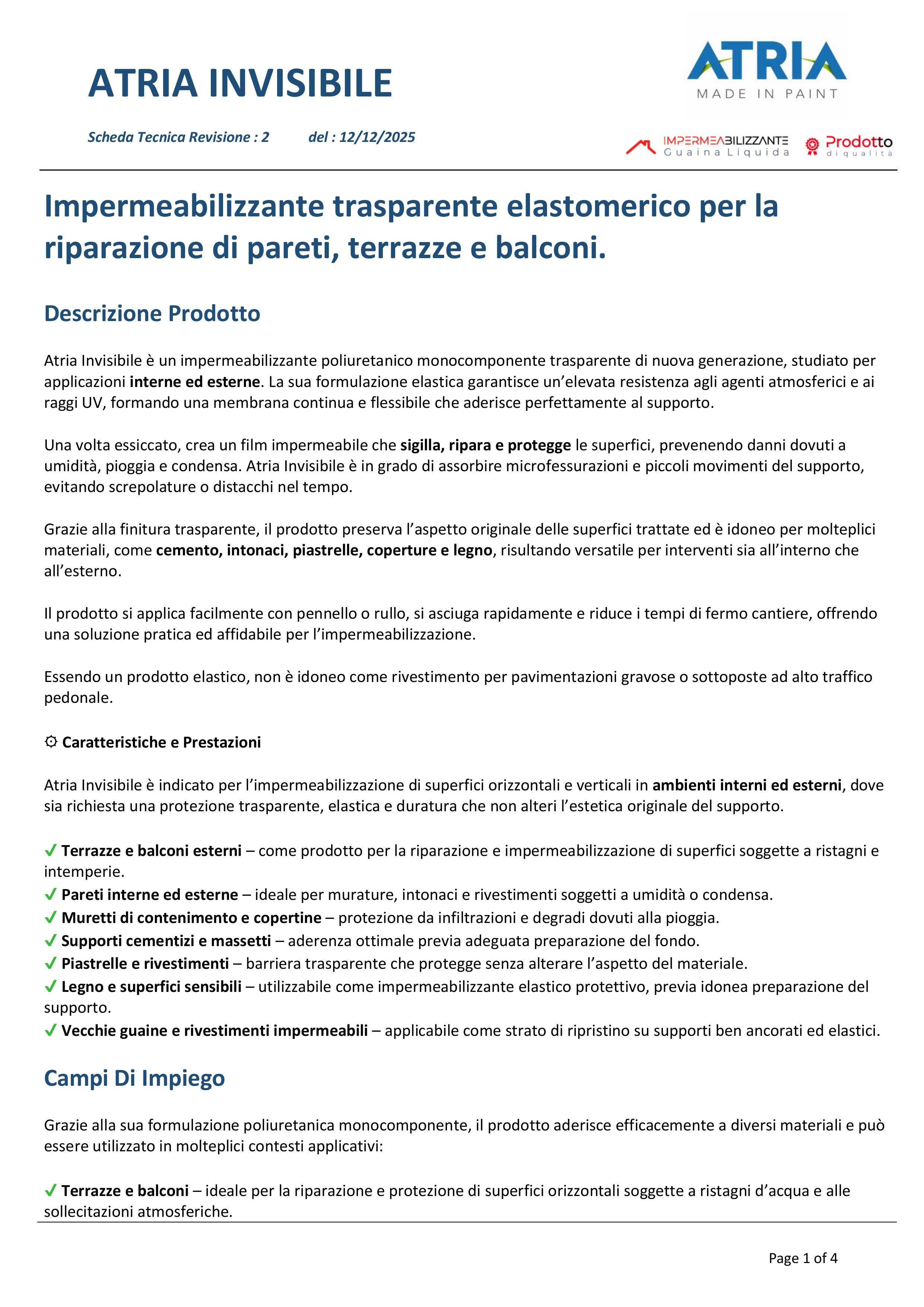 ATRIA INVISIBILE LT.0,75 GEL TRASPARENTE