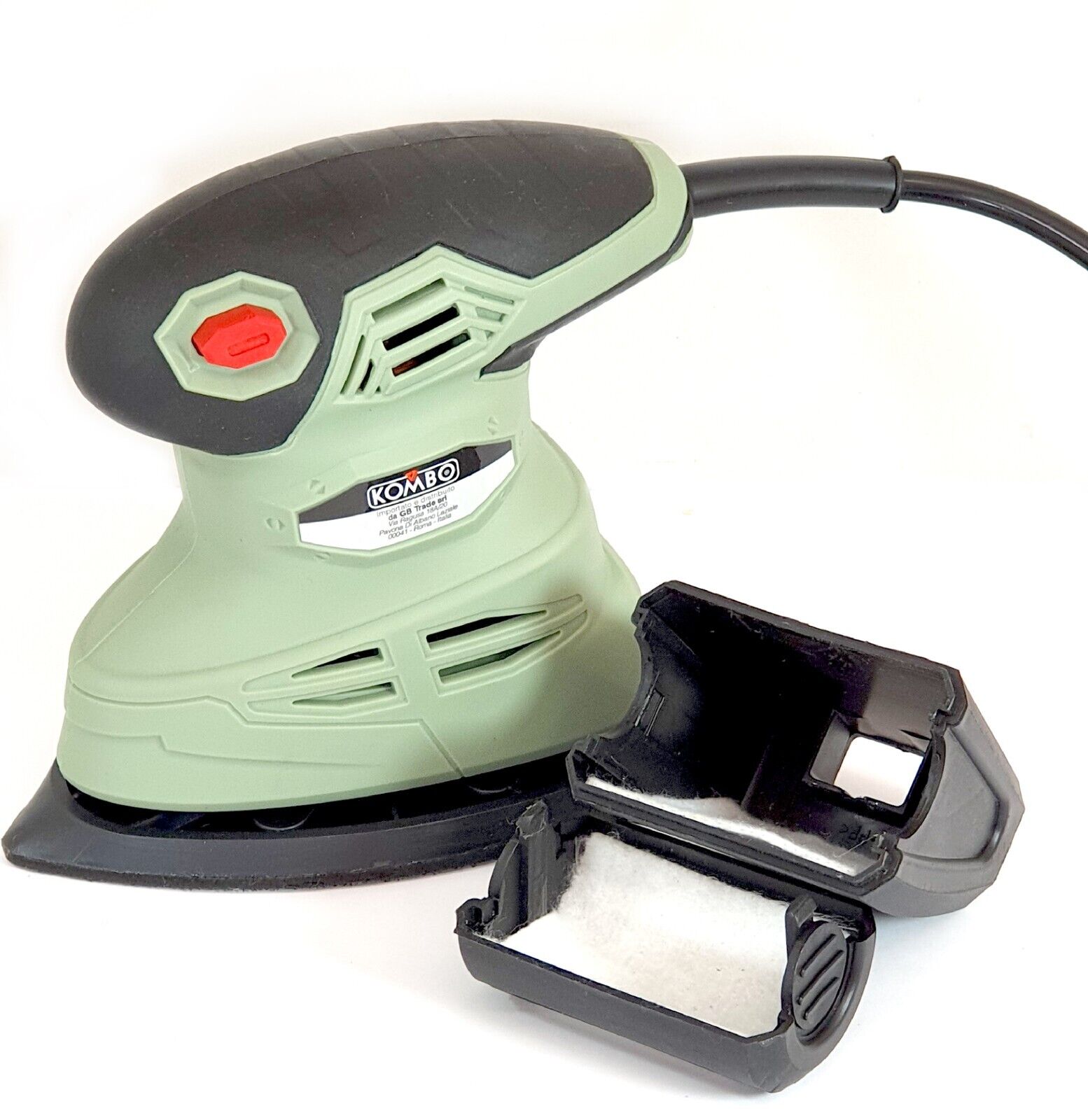 Kombo levigatrice orbitale di precisione mouse 220w vano raccogli polvere ko604