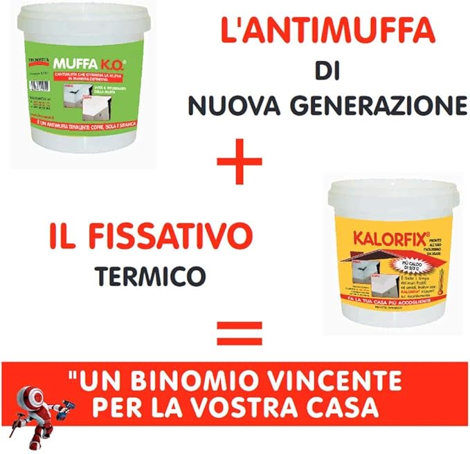 TECNOSTUCK MUFFFA K.O. Pittura antimuffa per interni ed esterni