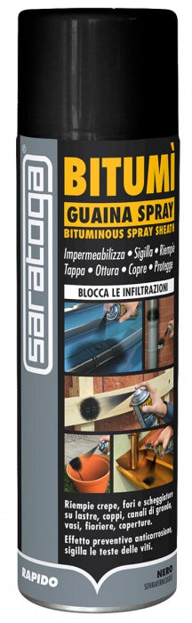 BITUMI' Guaina Spray NERO SARATOGA ML.500