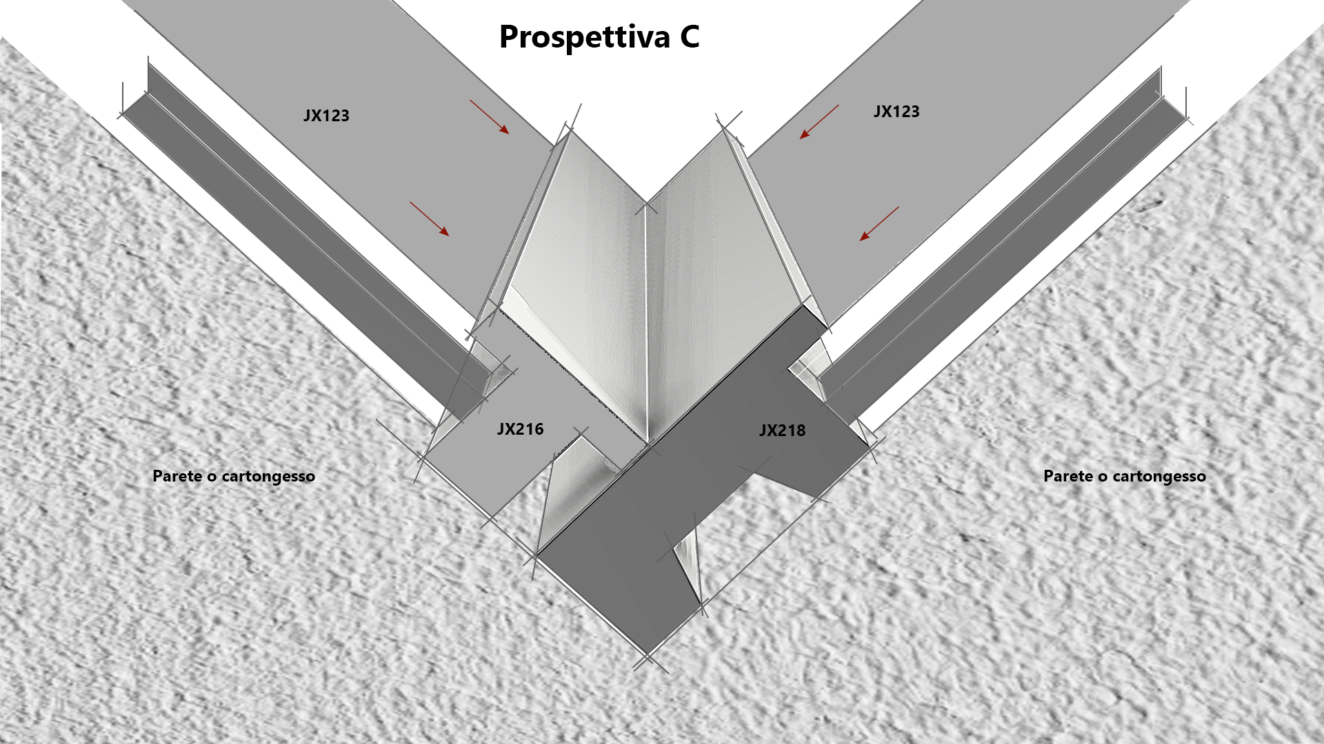 PROFILO ARD - GIUNZIONE JX218 Rovere Caldo 2000x39x17