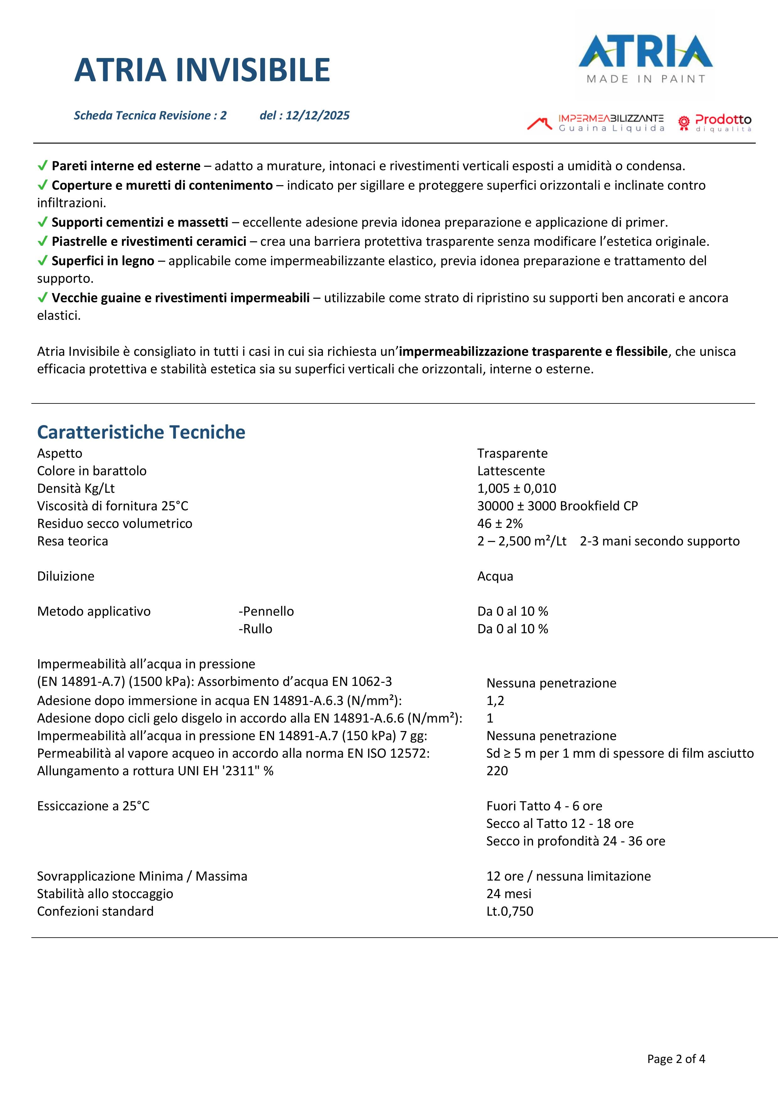 ATRIA INVISIBILE LT.0,75 GEL TRASPARENTE