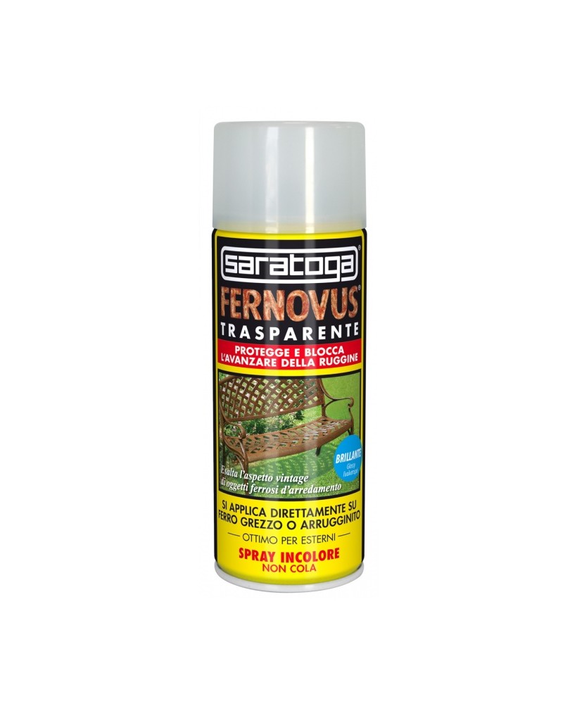 SARATOGA SPRAY FERNOVUS VERNICE TRASPARENTE BLOCCA RUGGINE ML.400 - OPACO/LUCIDO